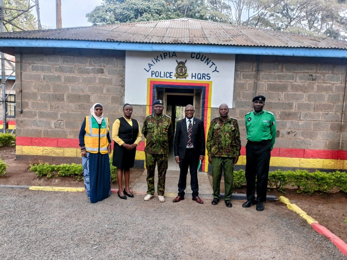 Beautiful Minds Network team outside Laikipia County Police Headquarters